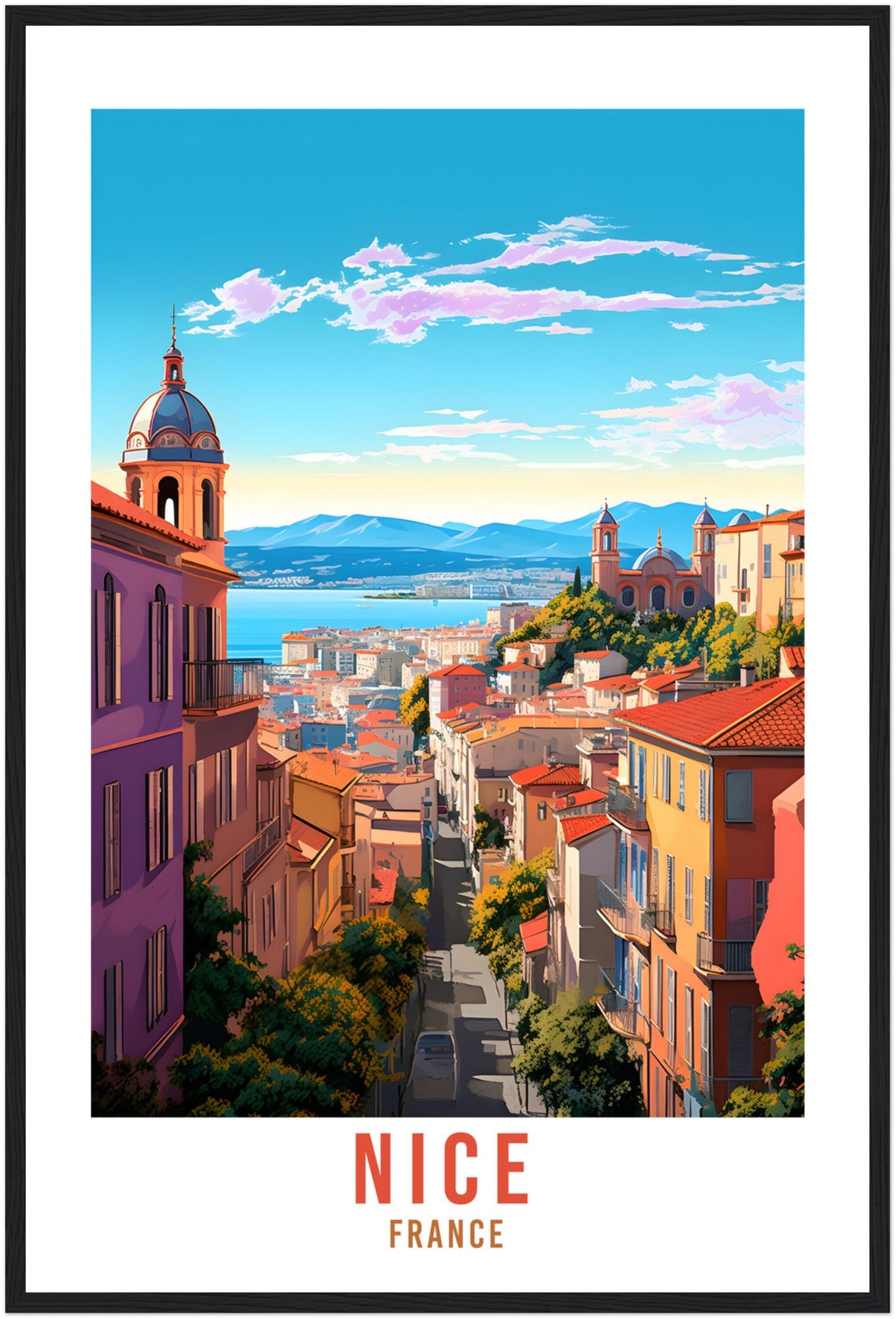 Nice France Travel Print Wall Art Nice Wall Hanging Home Décor Nice Gift Art Lovers France Art Lover Gift Nice Print Nice City France Print