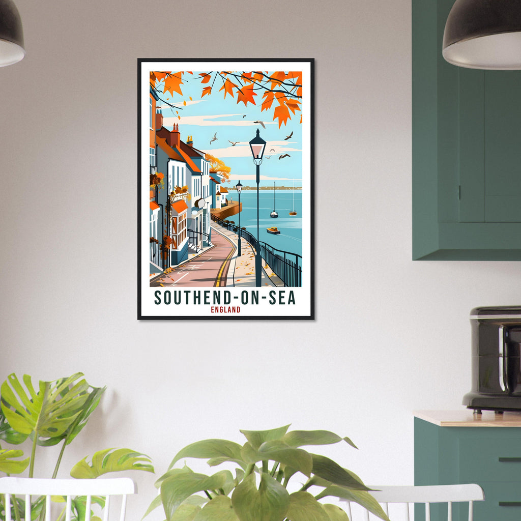 Southend-On-Sea Travel Print Wall Art Wall Hanging Home Living Décor Southend Gift Art Lovers UK Artwork Gift Print England Travel Poster