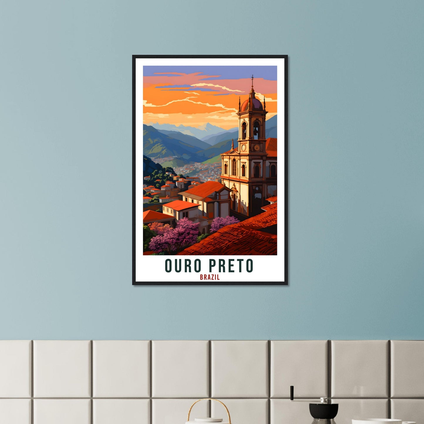 Ouro Preto Travel Print Wall Art Ouro Preto Brazil Wall Hanging Artwork Ouro Preto Art Gifts Ouro Preto Travel Poster Brazil Art Lovers Gift