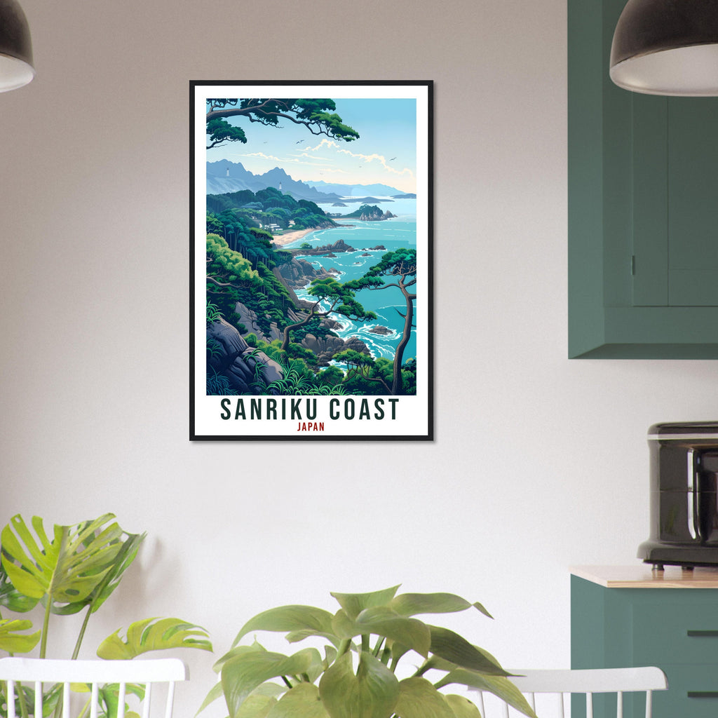 Sanriku Coast Travel Print Japan Home Decoration Wall Art Gift Wall Hanging Art Lover Japanese Artwork Japan Sanriku Coast Travel Poster