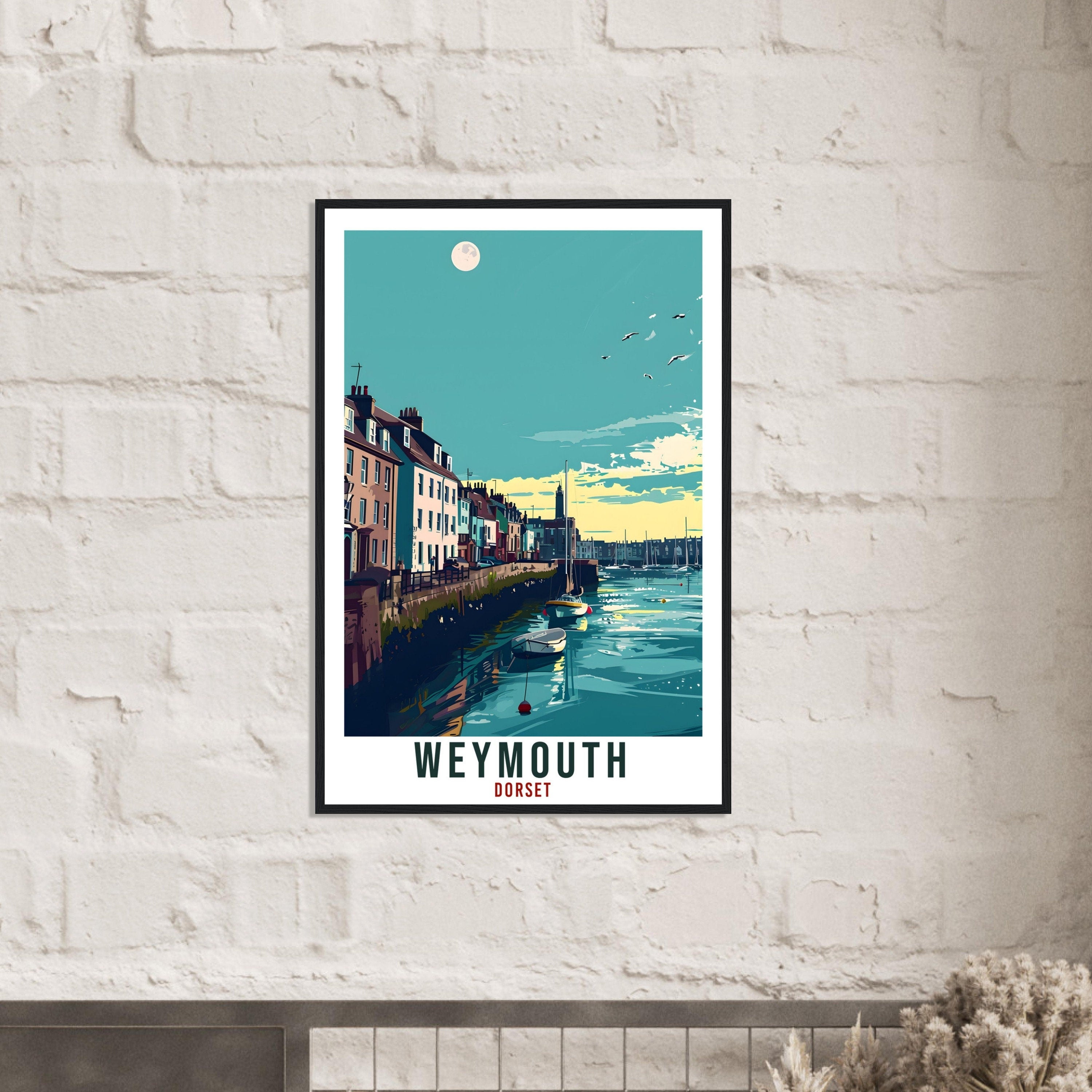 Weymouth Travel Print Dorset Wall Art Home Decor Wall Hanging Travel Art Gift Weymouth Travel Poster England Landscape Artwork Art Lover