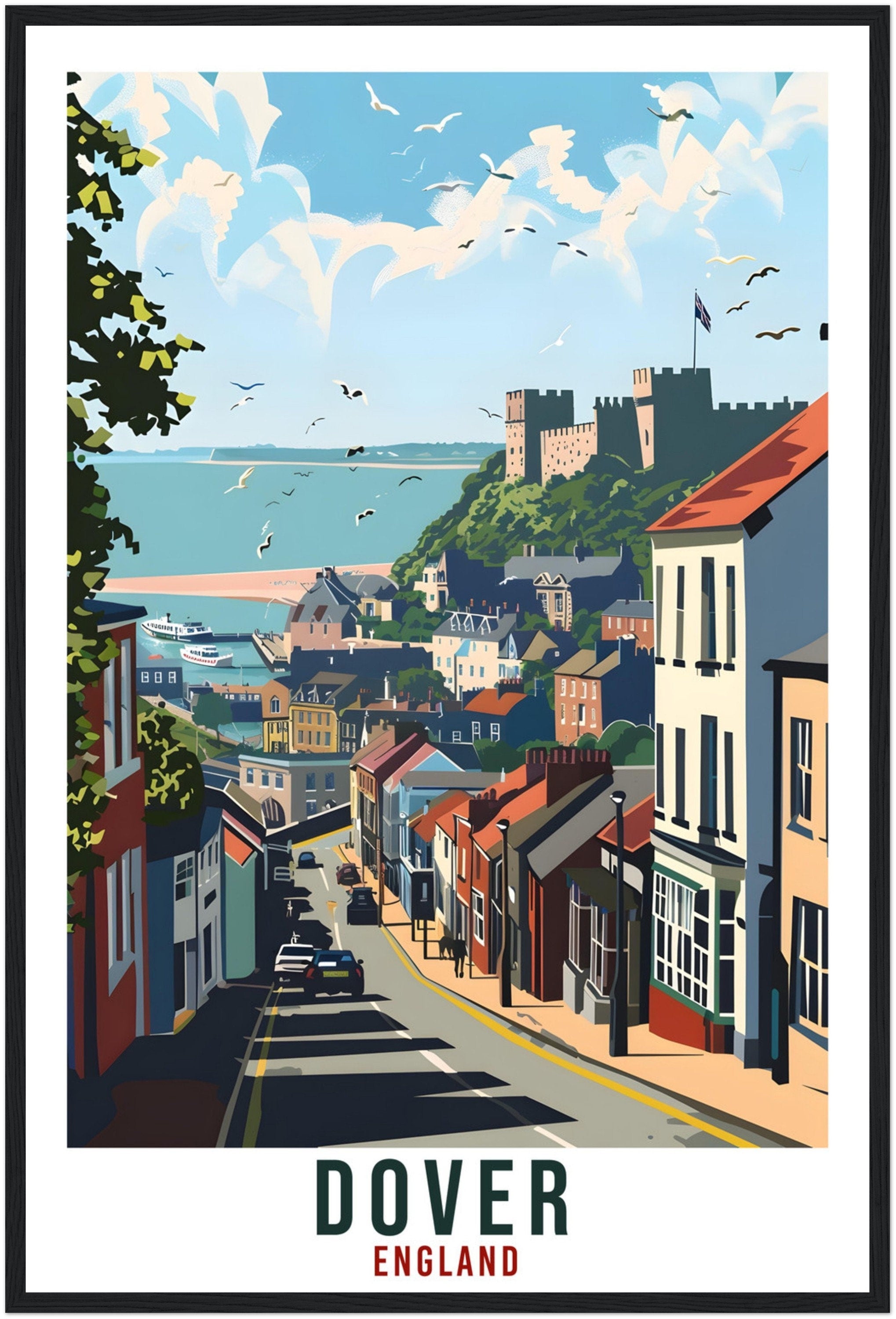 Dover Travel Print Wall Art Dover Wall Hanging Home Living Décor Dover Gift Art Lovers Gift UK Artwork Gift Print England Travel Poster