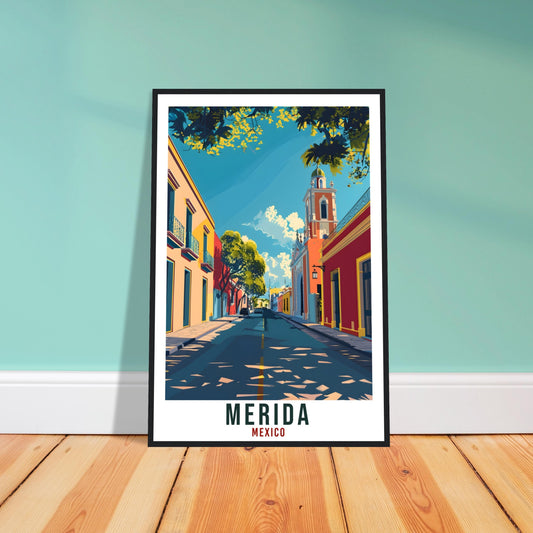 Merida Mexico Travel Print Mexico Wall Art Wall Hanging Home Décor Merida Gift Mexico Landmark Artwork Gift South America Travel Poster