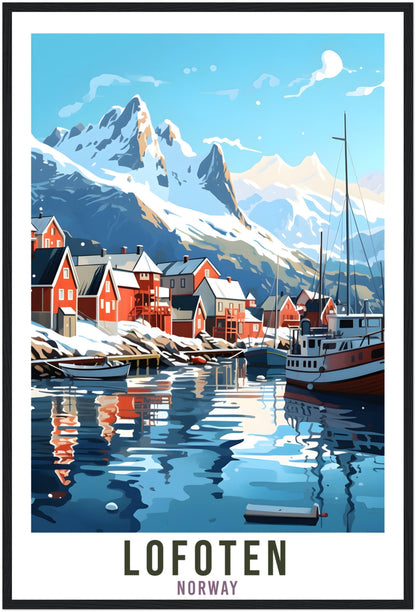Lofoten Norway Travel Print Lofoten Islands Wall Hanging Norway Arctic Lofoten Travel Poster Northern Norway Wall Art Lofoten Travel Poster