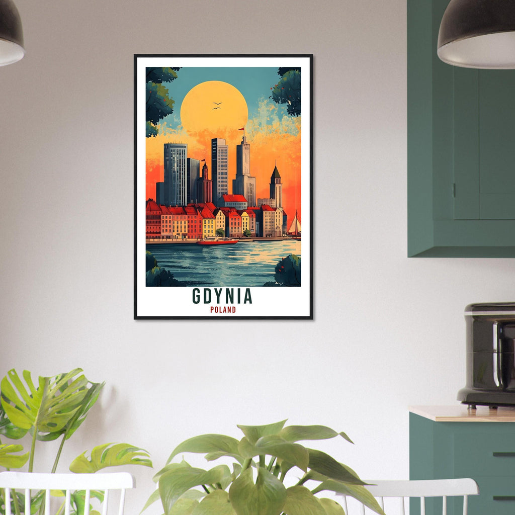 Gdynia Travel Print Poland Home Decor Gdynia Wall Art Gift Wall Hanging Art Lover Gdynia Polish Artwork Travel Poster Poland Travel Art