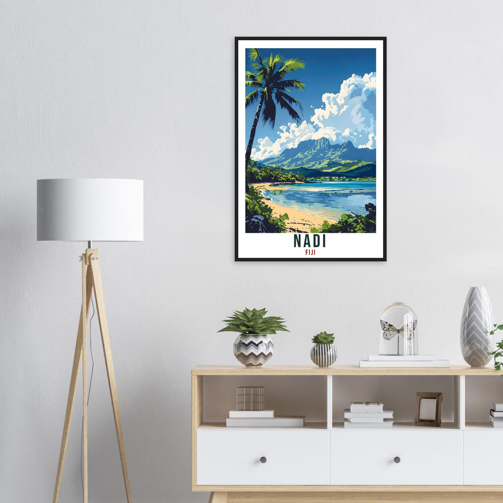 Nadi Fiji Travel Print Fiji Wall Art Wall Hanging Home Décor Nadi Gift Fiji Islands Landmark Artwork Travel Art Nadi Fijian Travel Poster