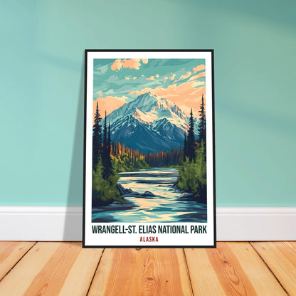 Wrangell-St. Elias National Park Alaska USA Travel Print Wall Art Wall Hanging Home Décor Alaska Gift Travel Art USA Artwork Travel Poster