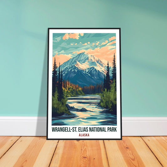 Wrangell-St. Elias National Park Alaska USA Travel Print Wall Art Wall Hanging Home Décor Alaska Gift Travel Art USA Artwork Travel Poster