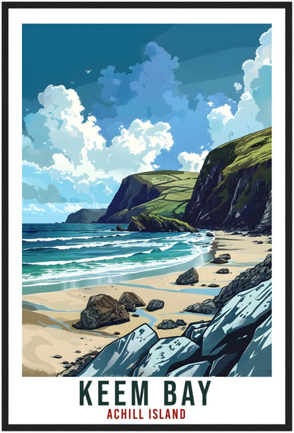 Keem Bay Travel Print Ireland Wall Art Wall Hanging Décor Keem Bay Achill Island Gift Art Lovers Irish Artwork Gift Ireland Travel Poster