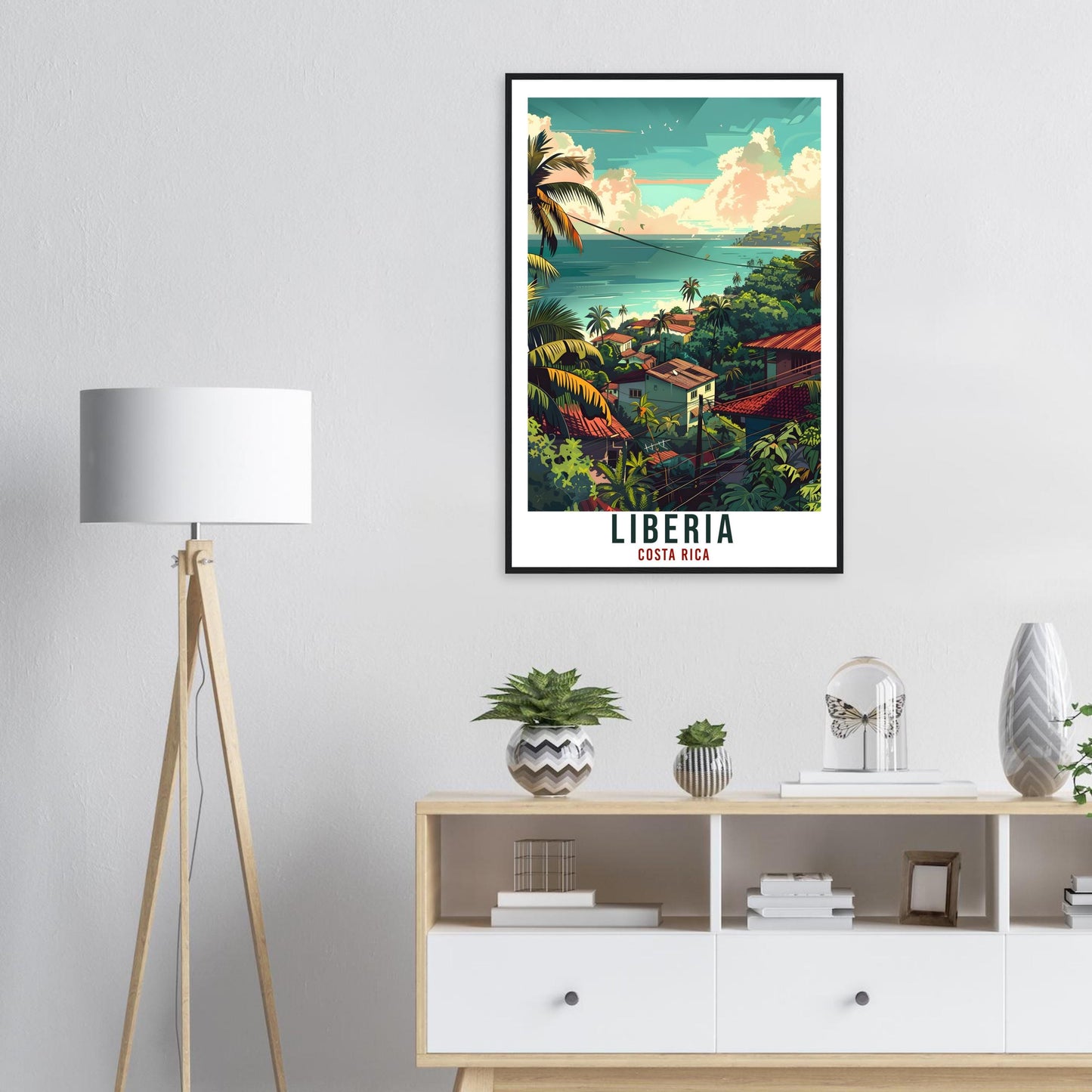 Liberia Costa Rica Travel Print Wall Art Wall Hanging Home Décor Liberia Gift Wall Art Artwork City Travel Art Costa Rica Travel Poster