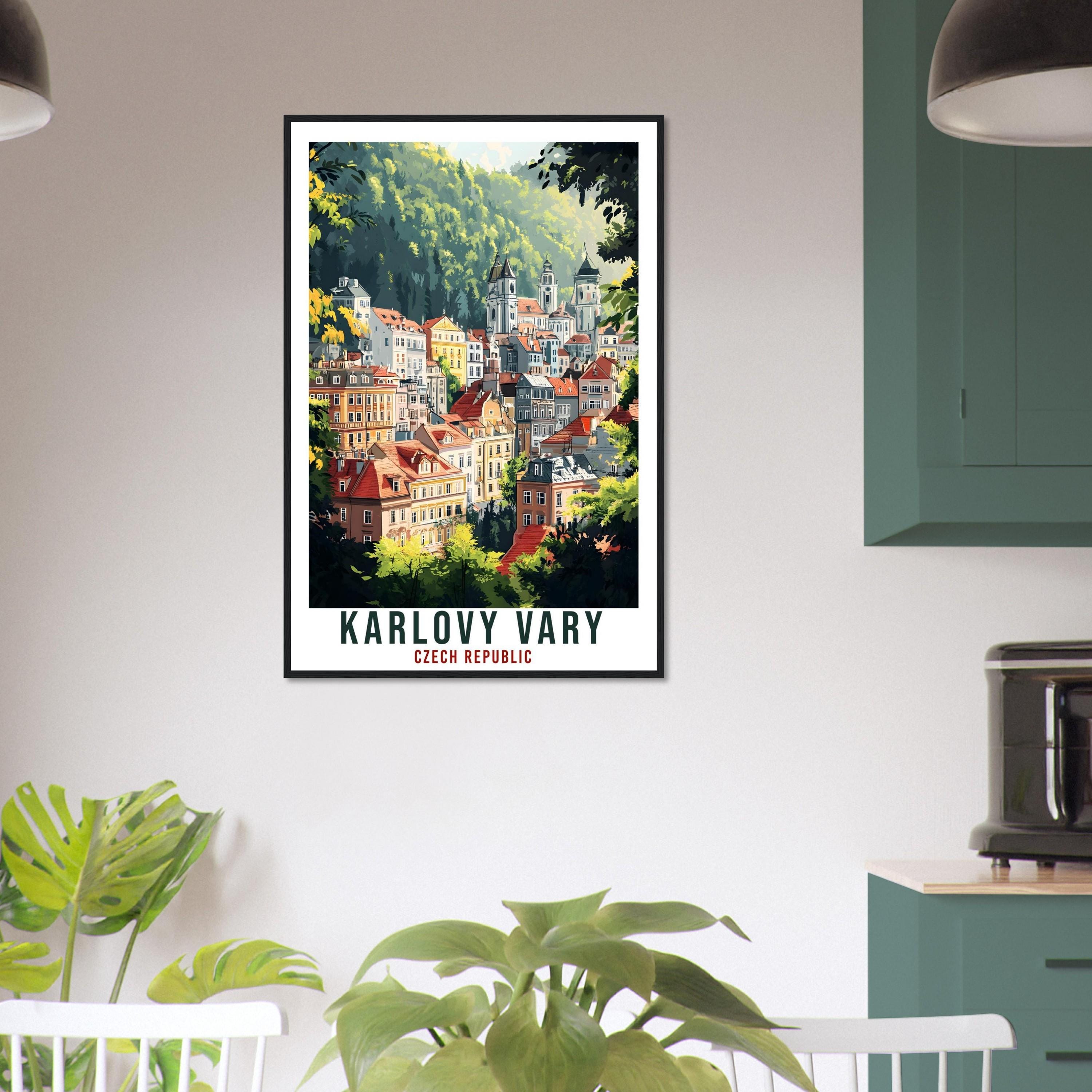Karlovy Vary Travel Print Czech Republic Home Decor Wall Art Gift Wall Hanging Art Lover Karlovy Vary Czechia Artwork Travel Poster Artwork