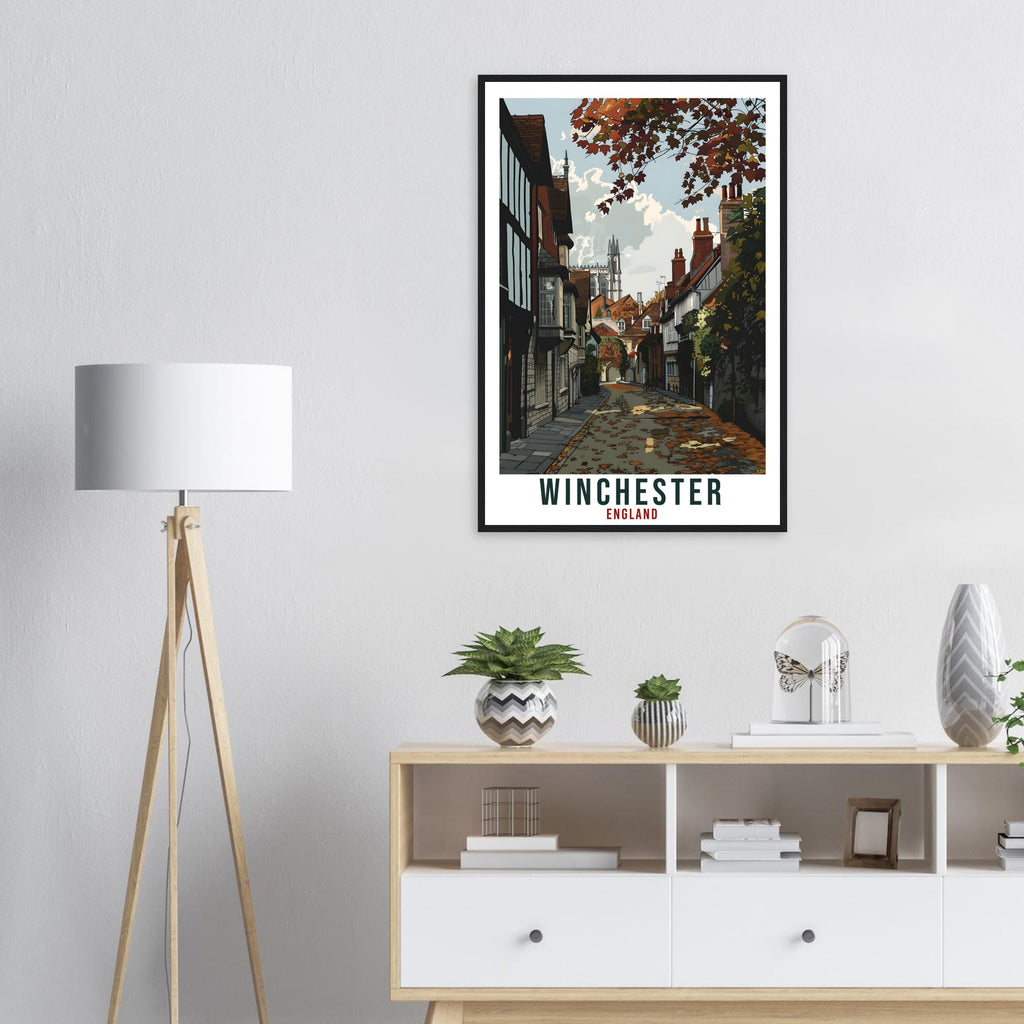 Winchester Travel Print Wall Art Wall Hanging Home Living Décor Winchester Gift Art Lovers Gift UK Artwork Gift Print England Travel Poster