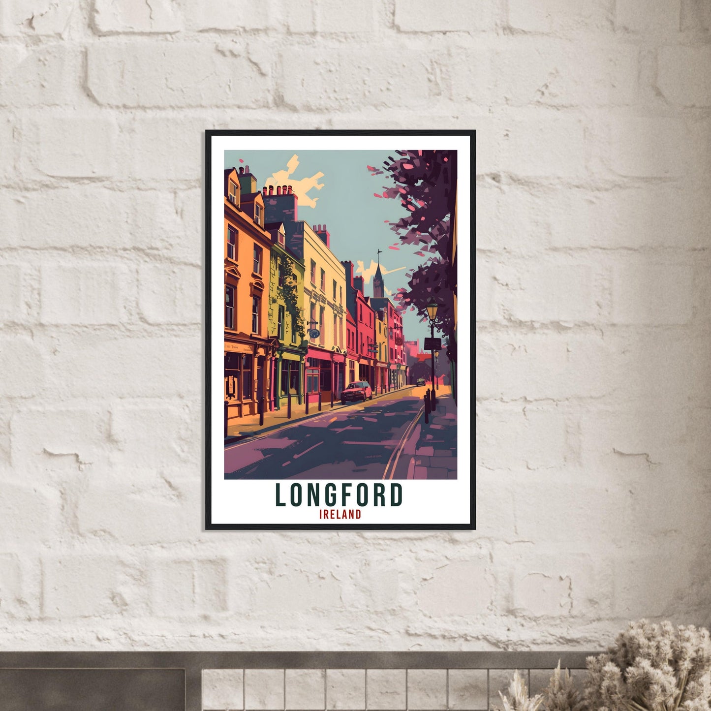 Longford Travel Print Ireland Wall Art Wall Hanging Home Living Décor Longford Gift Art Lovers Gift Irish Artwork Gift Ireland Travel Poster