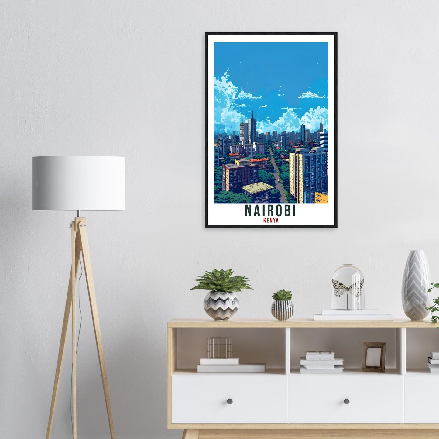 Nairobi Kenya Travel Print Nairobi Wall Art Wall Hanging Home Décor Nairobi Gift Art Lovers Kenya Artwork Gift Print African Landmark Poster