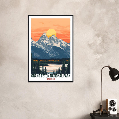 Grand Teton National Park Wyoming USA Travel Print Wall Art Wall Hanging Home Décor Grand Teton Gift Travel Art USA  Artwork Travel Poster