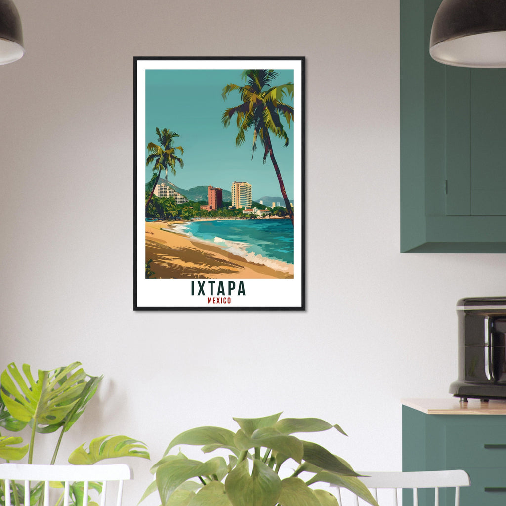 Ixtapa Mexico Travel Print Mexico Wall Art Wall Hanging Home Décor Ixtapa Gift Mexico Landmark Artwork Gift South America Travel Poster