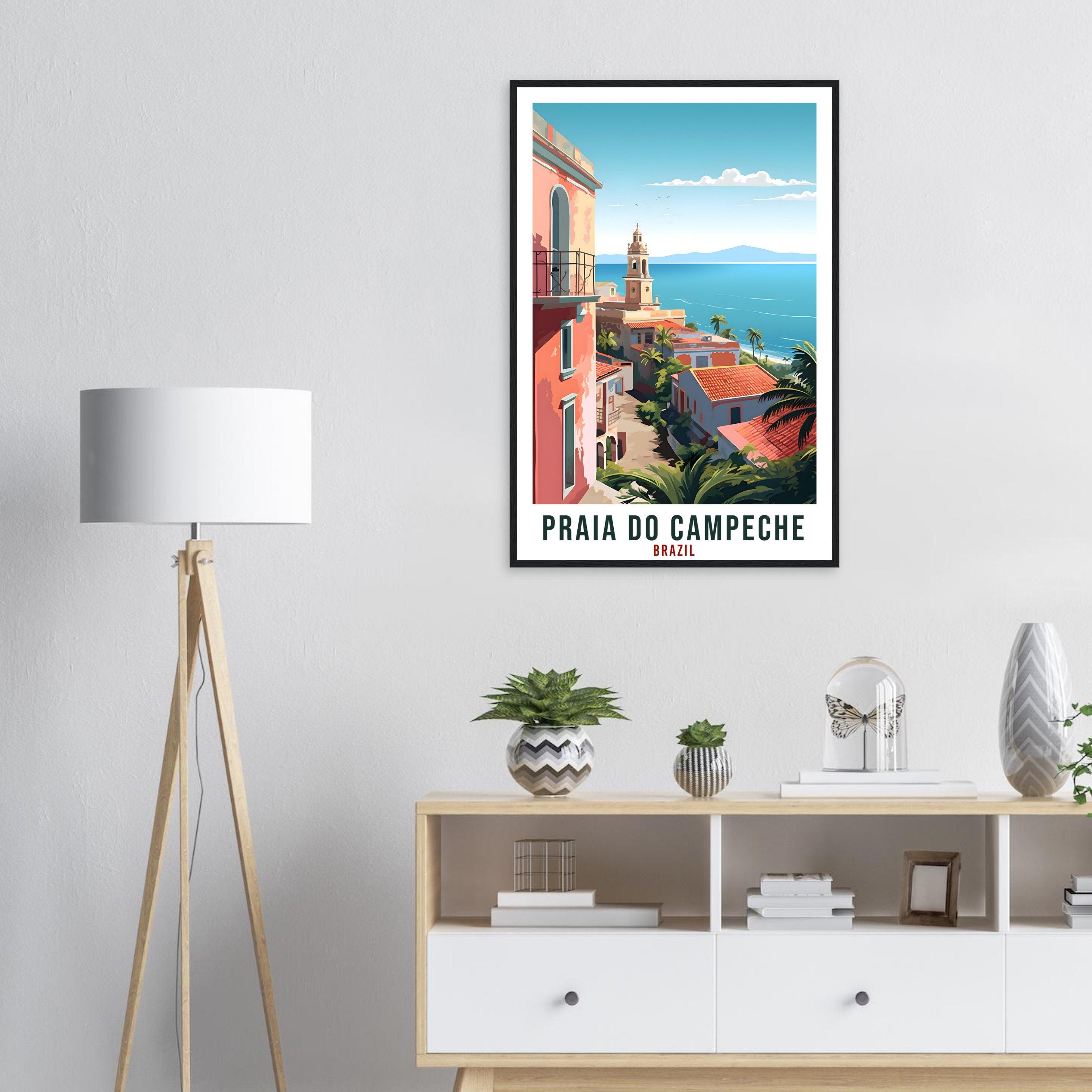 Praia Do Campeche Travel Print Wall Art Praia Do Campeche Brazil Wall Hanging Artwork Art Gifts Praia Do Campeche Travel Poster Brazil Lover