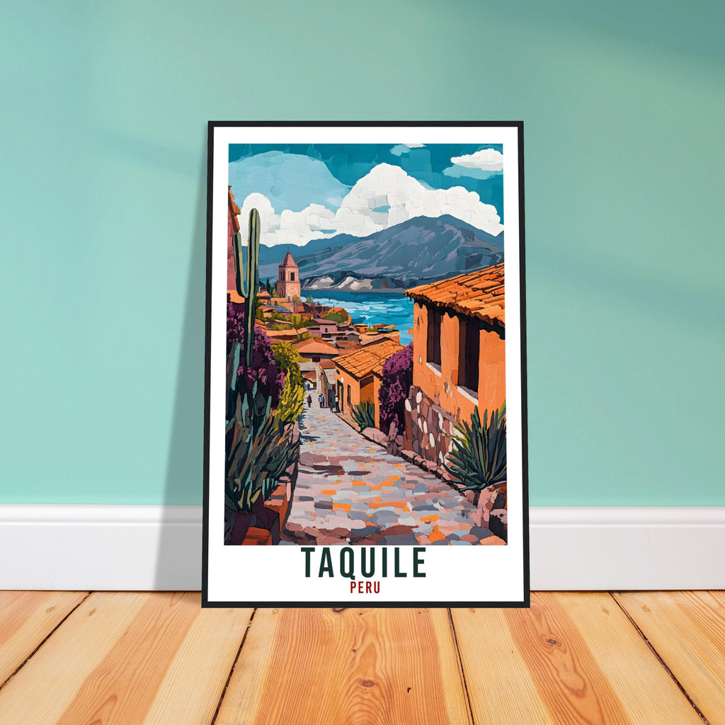 Taquile Travel Print Peru Home Decor Taquile Wall Art Gift Wall Hanging Art Lover Taquile Peruvian Artwork Travel Poster Travel Art Peru