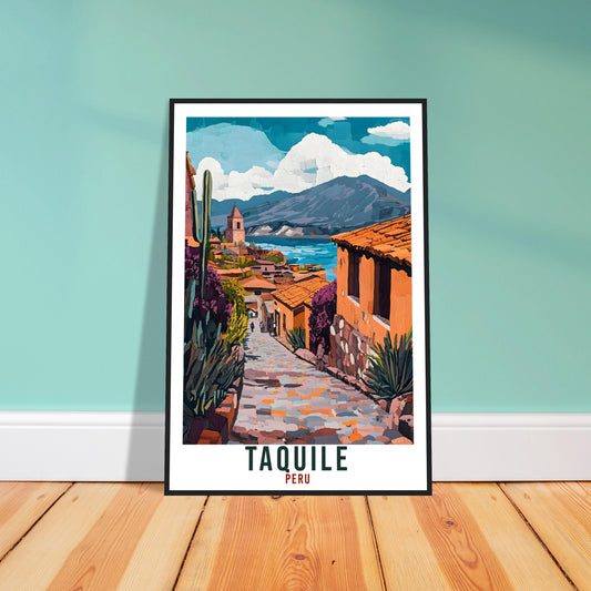 Taquile Travel Print Peru Home Decor Taquile Wall Art Gift Wall Hanging Art Lover Taquile Peruvian Artwork Travel Poster Travel Art Peru