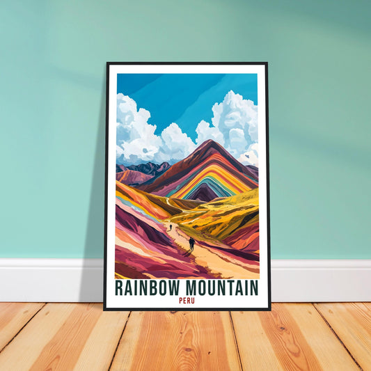 Rainbow Mountain Peru Travel Print Home Decor Wall Art Gift Wall Hanging Art Lover Vinicunca Peruvian Artwork Travel Poster Travel Art Peru