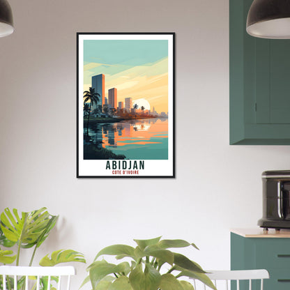 Abidjan Cote D'Ivoire Travel Print Wall Art Wall Hanging Home Décor Abidjan Gift Art Lovers Cote D'Ivoire Artwork Gift Print African Poster