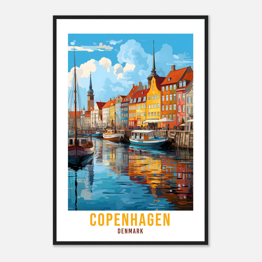 Copenhagen Denmark Travel Print Wall Art Copenhagen Wall Hanging Home Décor Denmark Gift Art Lovers Copenhagen Travel Poster Denmark City