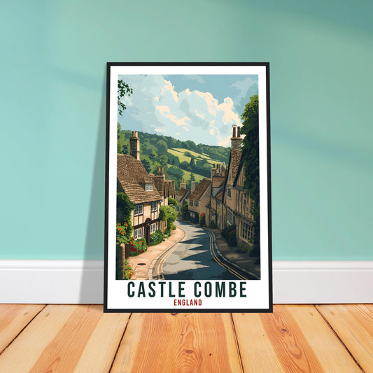 Castle Combe Travel Print England Wall Art England Wall Hanging Home Décor Gift Art Lovers English Artwork Gift Print Castle Combe Poster