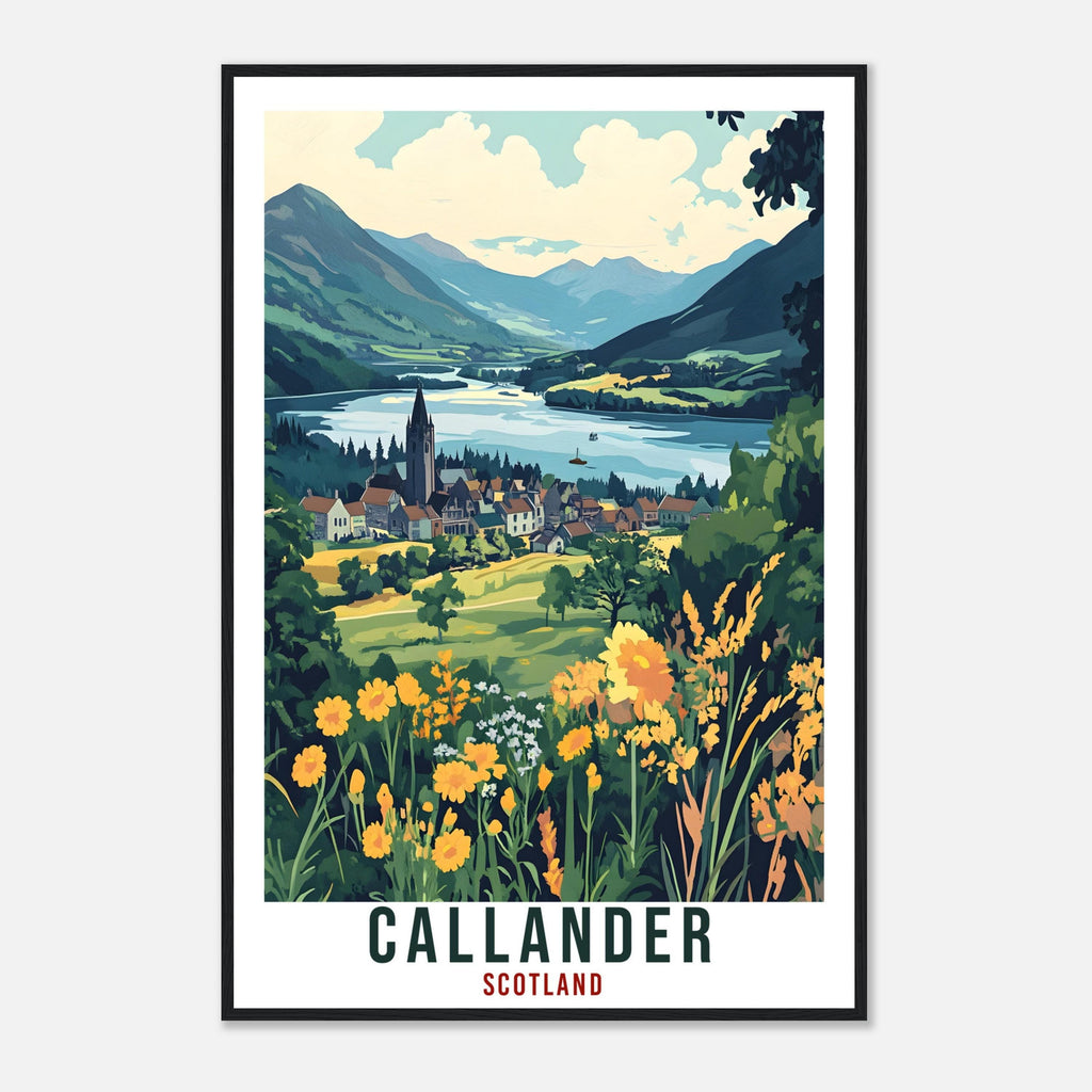 Callander Travel Print Scotland Home Decor Callander Wall Art Wall Hanging Art Lover Scotland Artwork Travel Poster Callander Travel Art