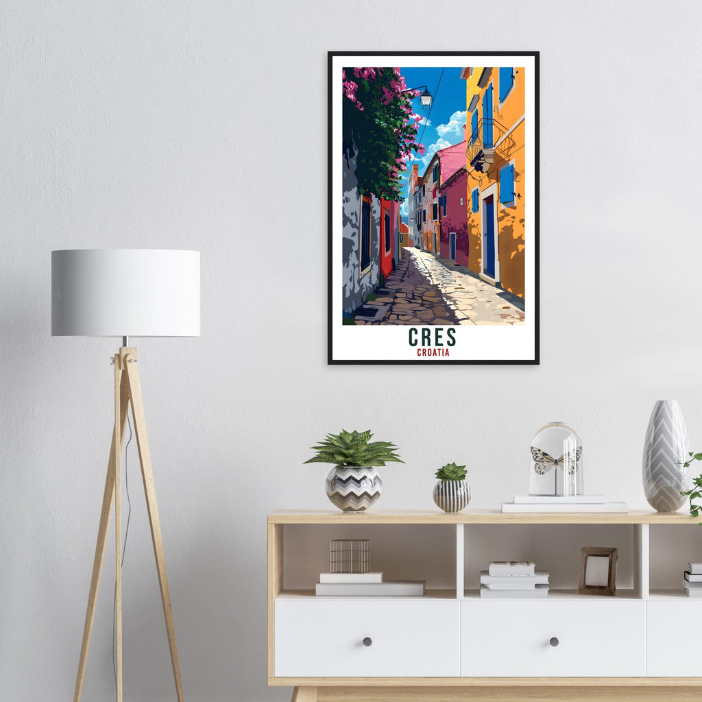 Cres Island Travel Print Croatia Wall Art Wall Hanging Home Décor Cres Gift Croatia Landmark Artwork Gift Cres Croatia Holiday Travel Poster