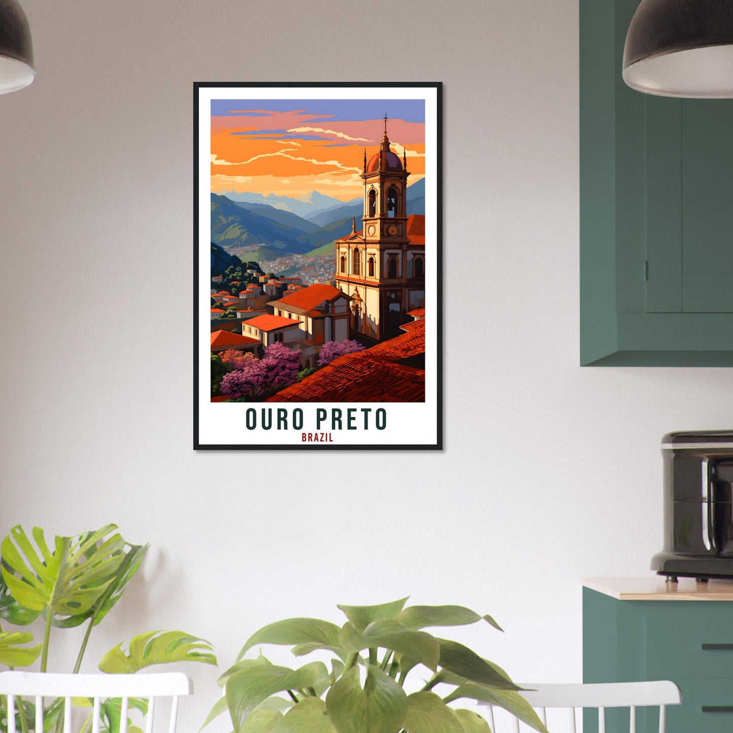 Ouro Preto Travel Print Wall Art Ouro Preto Brazil Wall Hanging Artwork Ouro Preto Art Gifts Ouro Preto Travel Poster Brazil Art Lovers Gift
