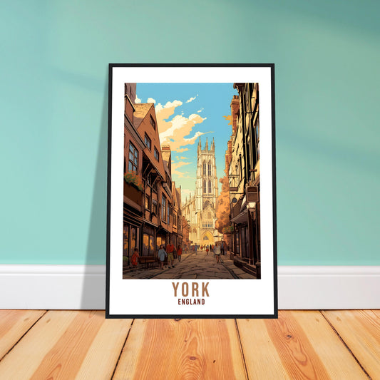 York Travel Print Yorkshire Home Decor York North East England Wall Hanging York Artwork Gift York Yorkshire Travel Poster York City Artwork