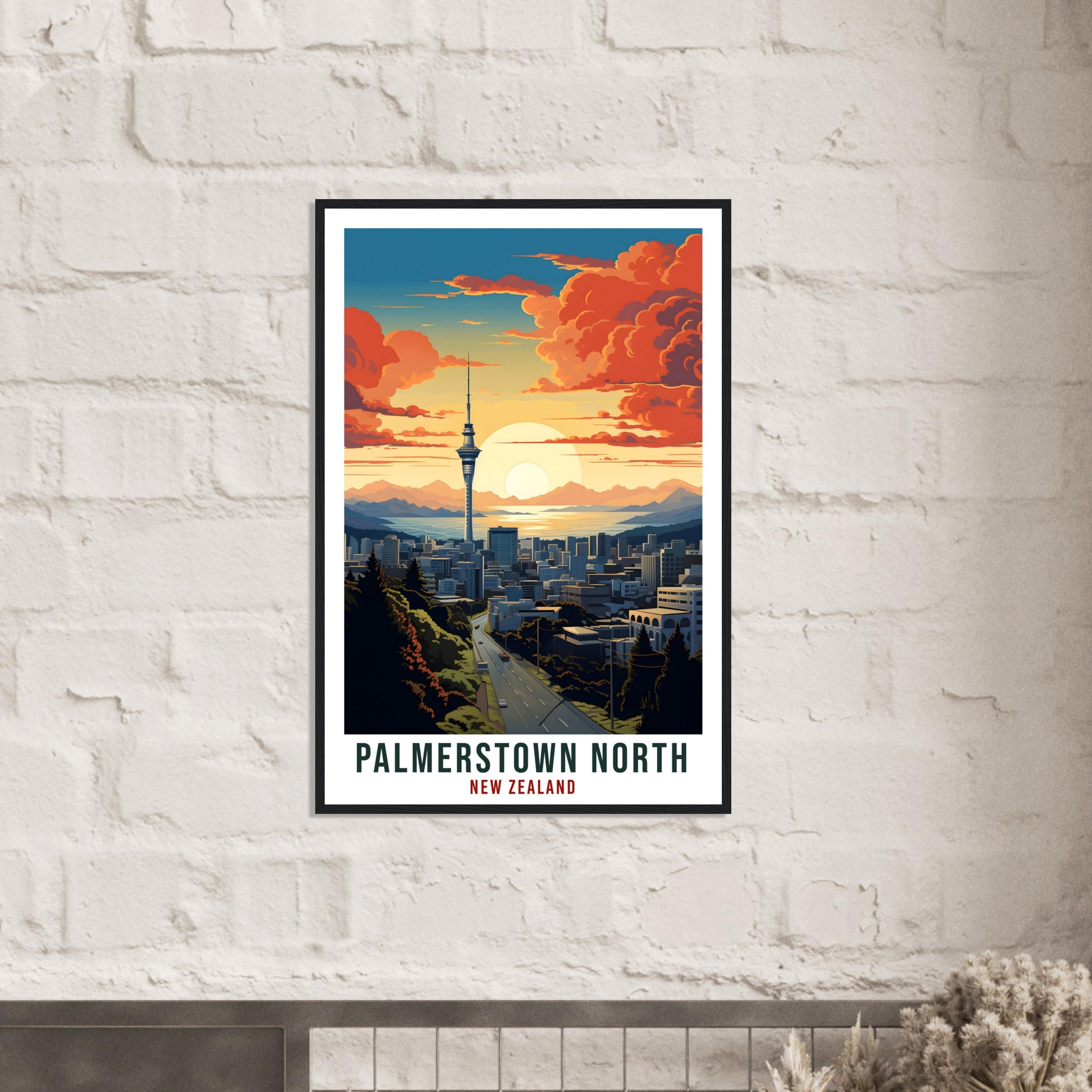 Palmerstown North Travel Print Wall Art Palmerstown North New Zealand City Artwork Art Gift Palmerstown North Travel Poster New Zealand