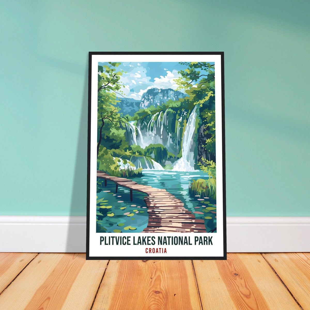 Plitvice Lakes National Park Travel Print Croatia Wall Art Wall Hanging Home Décor Plitvice Lake Gift Croatian Artwork Croatia Travel Poster