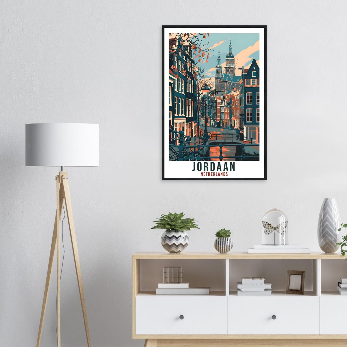 Jordaan Travel Print Amsterdam Holland Wall Art Wall Hanging Home Décor Gift Art Lover Gift Dutch Artwork Gift The Netherlands Travel Poster