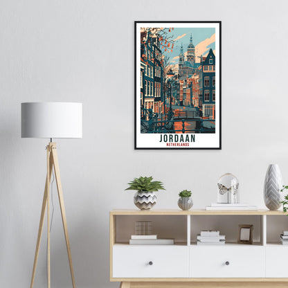 Jordaan Travel Print Amsterdam Holland Wall Art Wall Hanging Home Décor Gift Art Lover Gift Dutch Artwork Gift The Netherlands Travel Poster