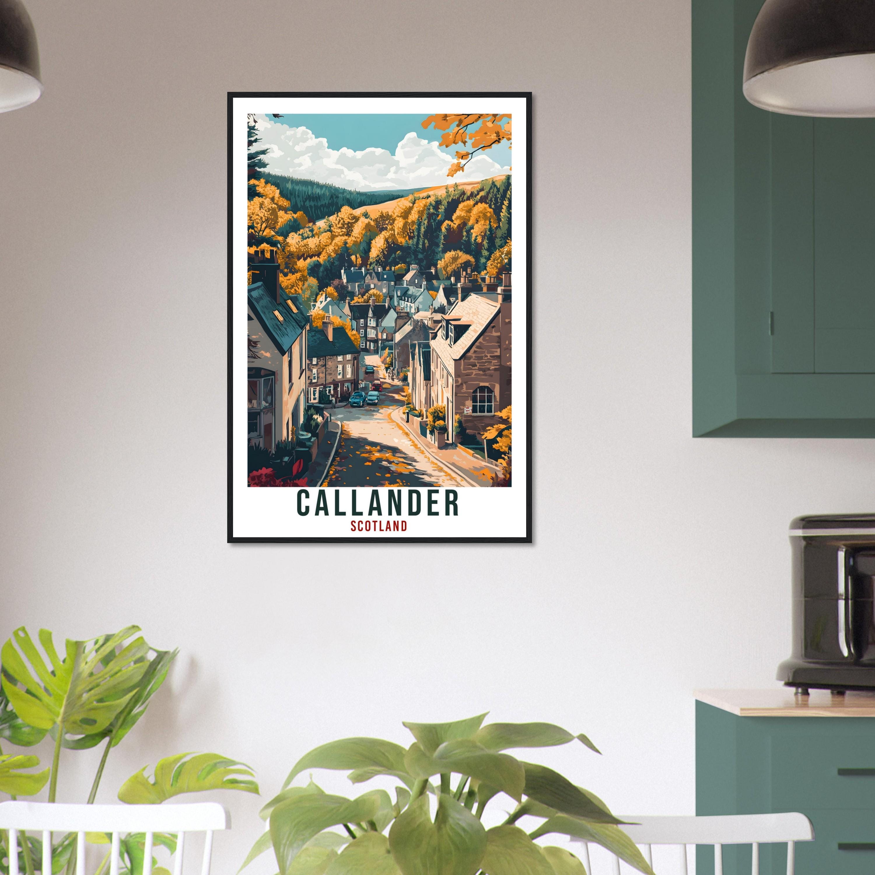 Callander Travel Print Scotland Home Decor Callander Wall Art Wall Hanging Art Lover Scotland Artwork Travel Poster Callander Travel Art