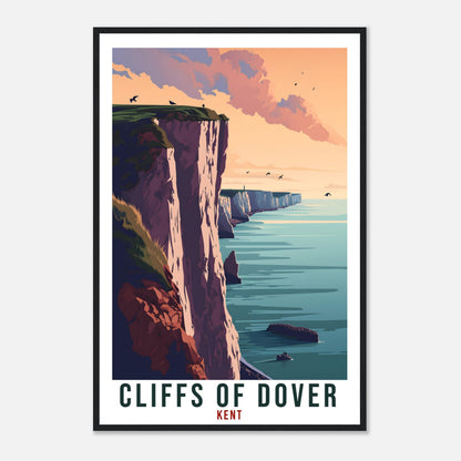 Cliffs Of Dover Travel Print English Wall Art Home Decor Wall Hanging Travel Art Gift Cliffs Of Dover Travel Poster Kent Landscape Artwork