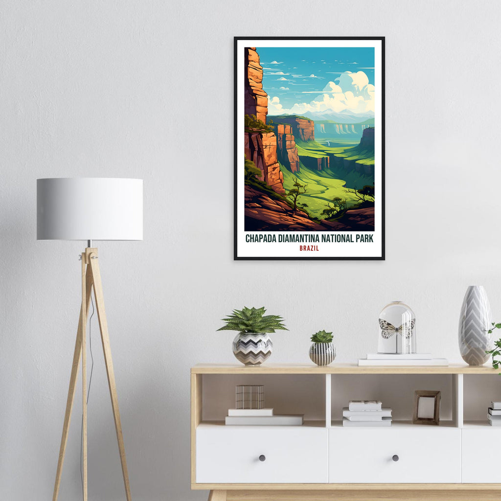 Chapada Diamantina Travel Print Wall Art Chalten Brazil Wall Hanging Artwork Art Gifts Travel Poster Brazil National Park Art Lover Gift