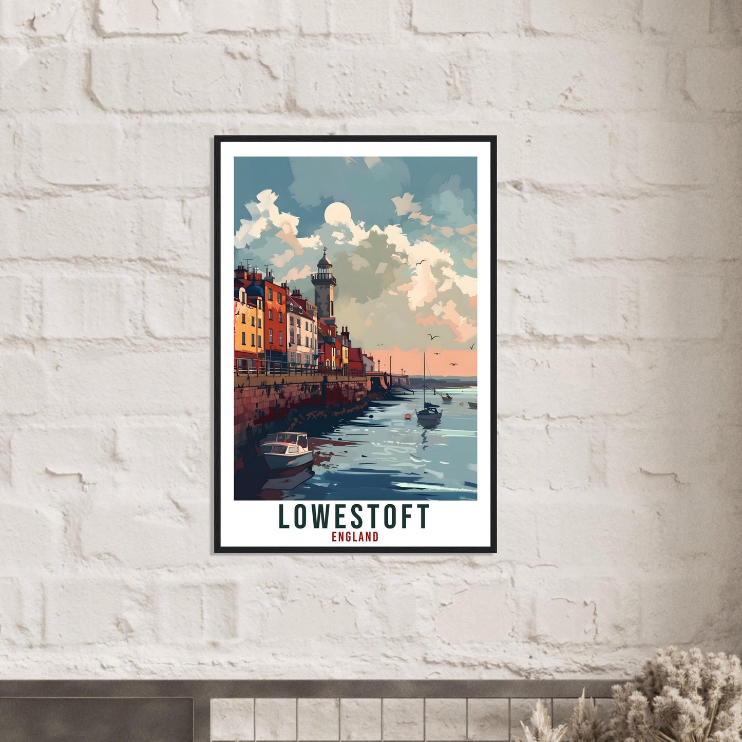 Lowestoft Travel Print Wall Art Wall Hanging Home Living Décor Lowestoft Gift Art Lovers Gift UK Artwork Gift Print England Travel Poster