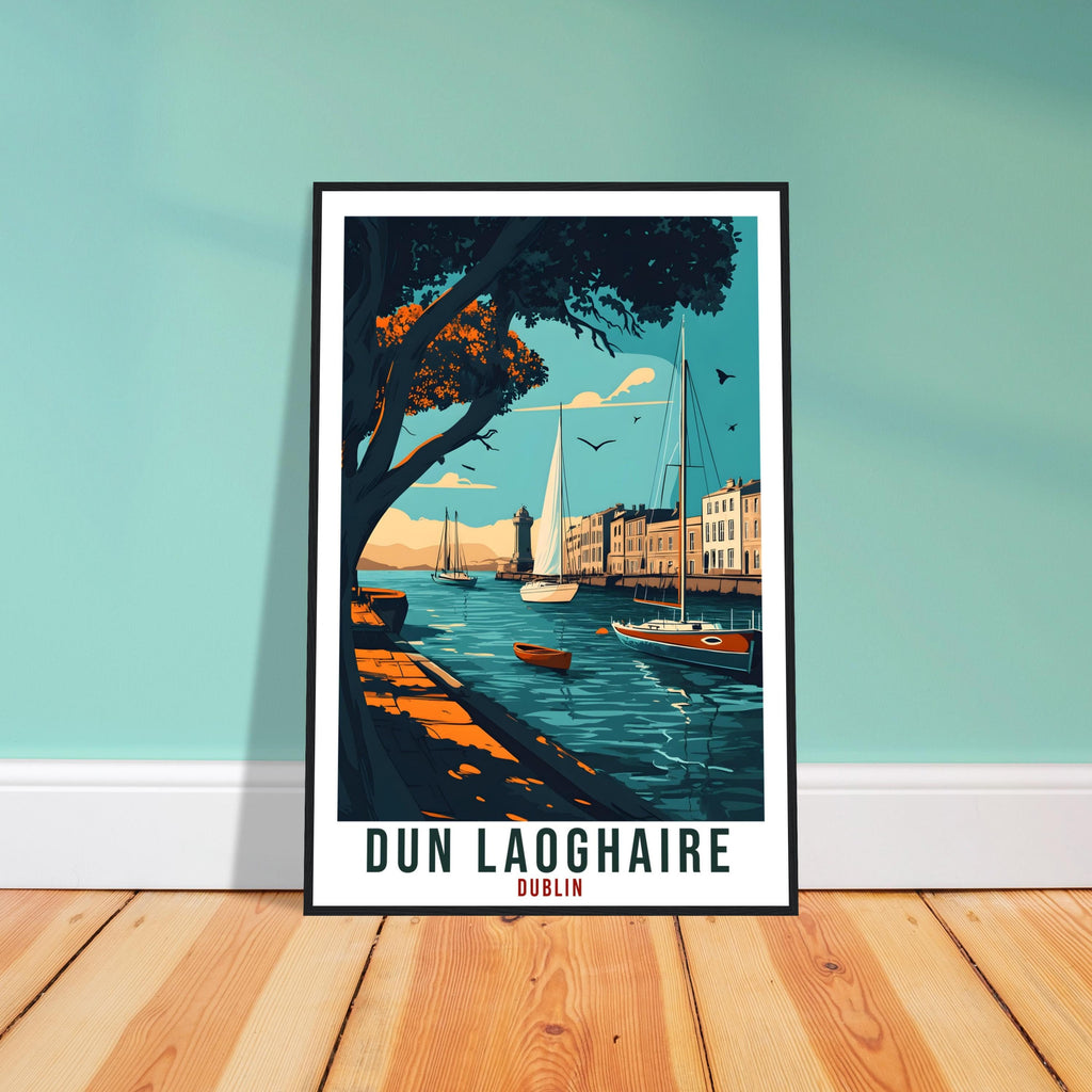 Dun Laoghaire Travel Print Ireland Decor Dun Laoghaire Wall Art Gift Wall Hanging Art Lover Dublin Irish Artwork Travel Poster Ireland Art