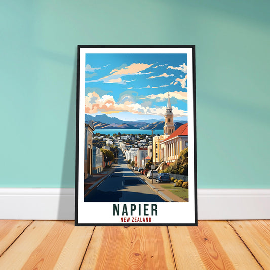Napier Travel Print Wall Art Napier New Zealand Home Decor Artwork Napier Art Gifts Napier Travel Poster New Zealand Art Lovers Gift
