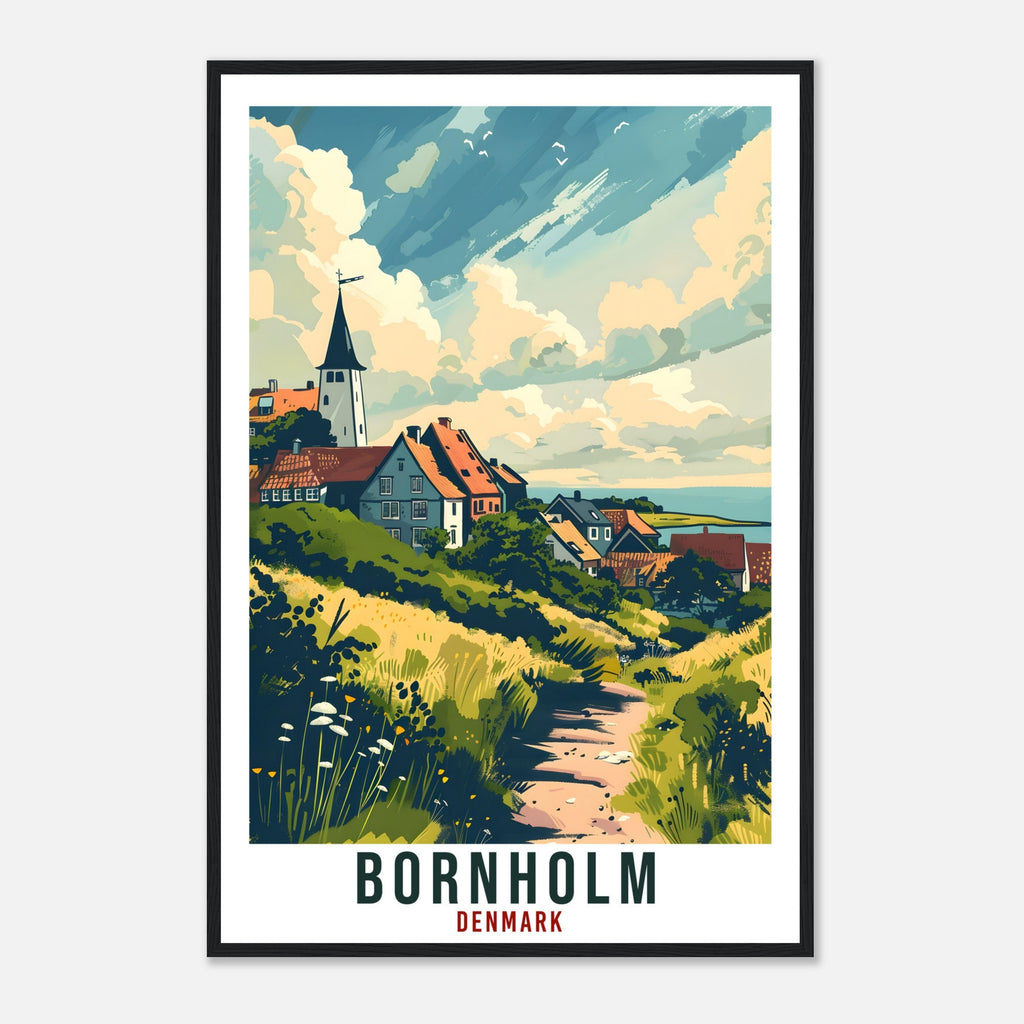Bornholm Travel Print Denmark Wall Art Wall Hanging Home Living Décor Bornholm Gift Art Lover Gift Denmark Artwork Gift Danish Travel Poster