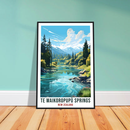 Te Waikoropupū Springs Travel Print Wall Art Te Waikoropupū New Zealand Wall Hanging Artwork Pupu Spring Gift Waikoropupū New Zealand Poster