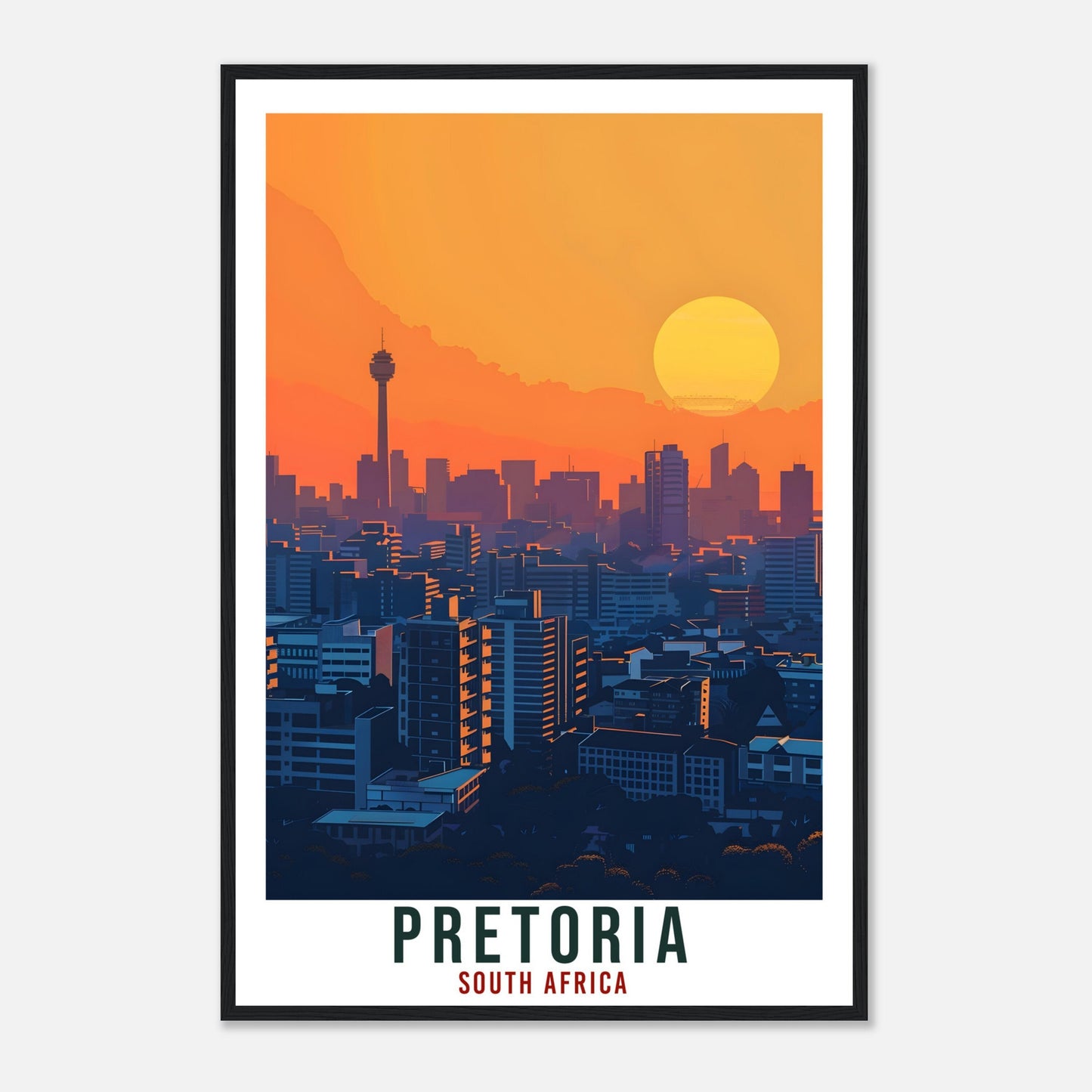 Pretoria South Africa Travel Print Wall Art Wall Hanging Home Décor Pretoria Gift Art Lovers Artwork Gift Print South Africa Landmark Poster