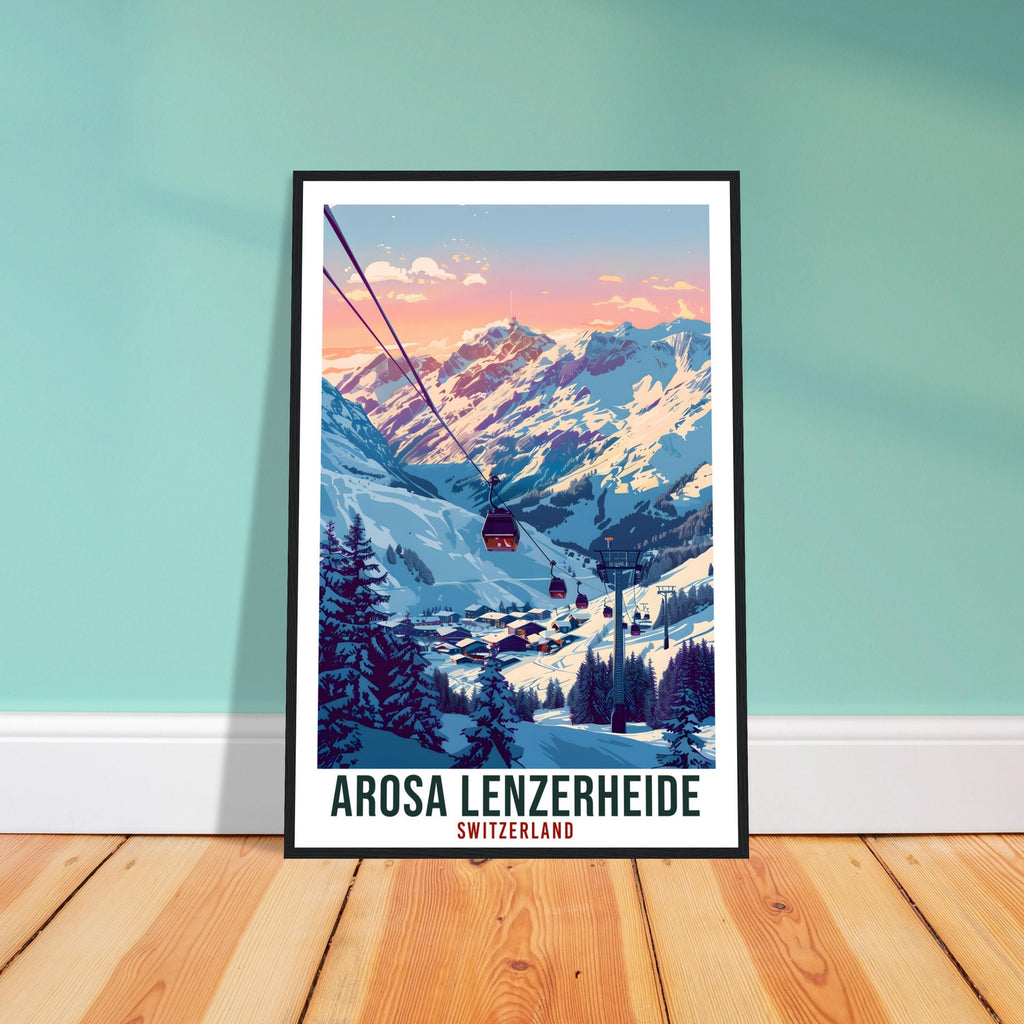 Arosa Lenzerheide Travel Print Swiss Wall Art Wall Hanging Décor Lenzerheide Ski Gift Art Gift Switzerland Artwork Gift Swiss Travel Poster
