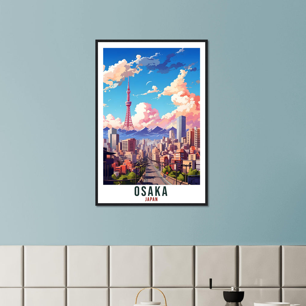 Osaka Japan Travel Print Home Decoration Osaka Wall Art Gift Wall Hanging Art Lover Japanese Artwork Japan Osaka Travel Poster City Print