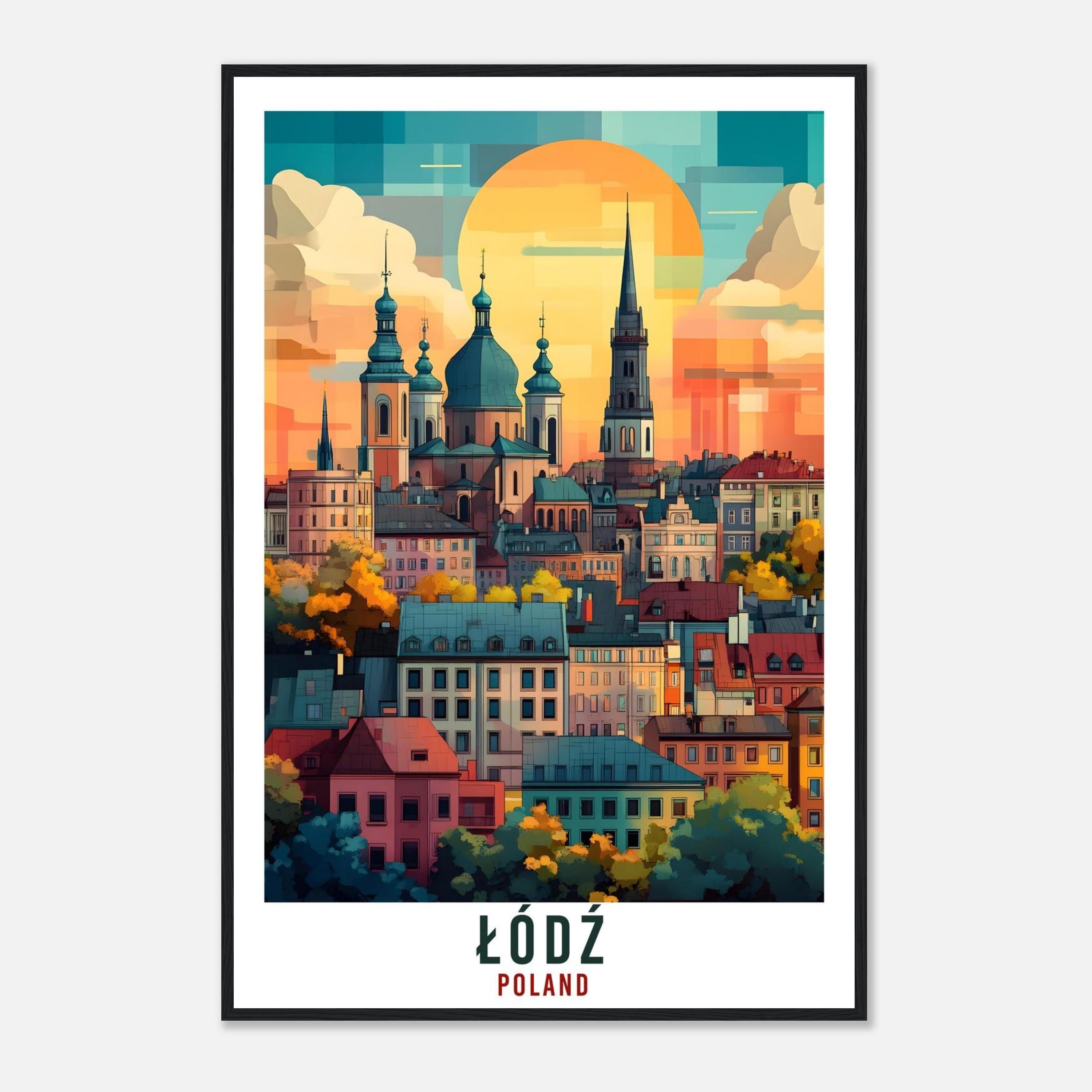 Łódź Travel Print Poland Home Decor Łódź Wall Art Gift Wall Hanging Art Lover Łódź Polish Artwork Travel Poster Poland Travel Art Poster