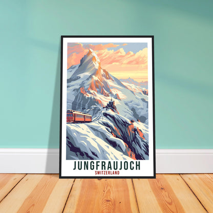 Jungfraujoch Travel Print Swiss Wall Art Wall Hanging Home Décor Jungfraujoch Gift Art Lovers Switzerland Artwork Gift Swiss Travel Poster