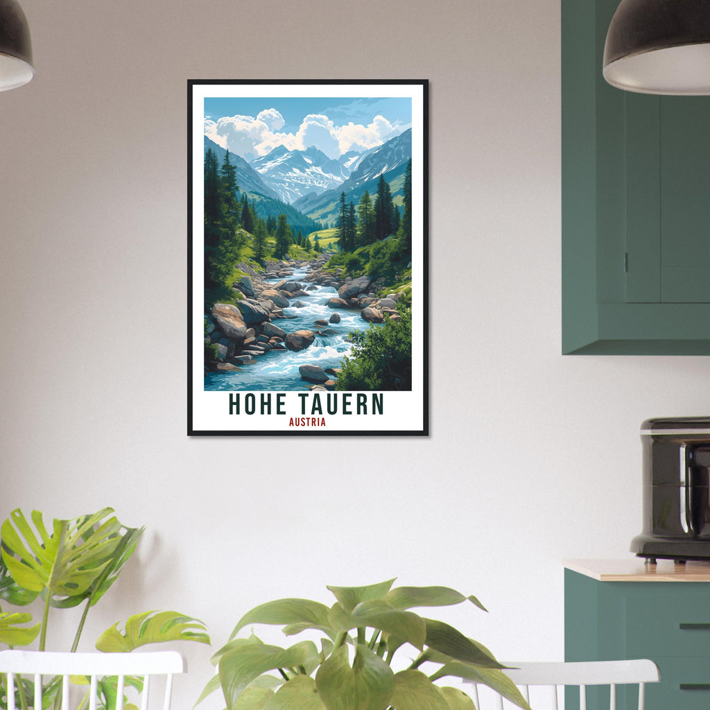 Hohe Tauern Travel Print Austria Decor Austrian Wall Art Gift Wall Hanging Art Lover Austria Artwork Hohe Tauern National Park Travel Poster