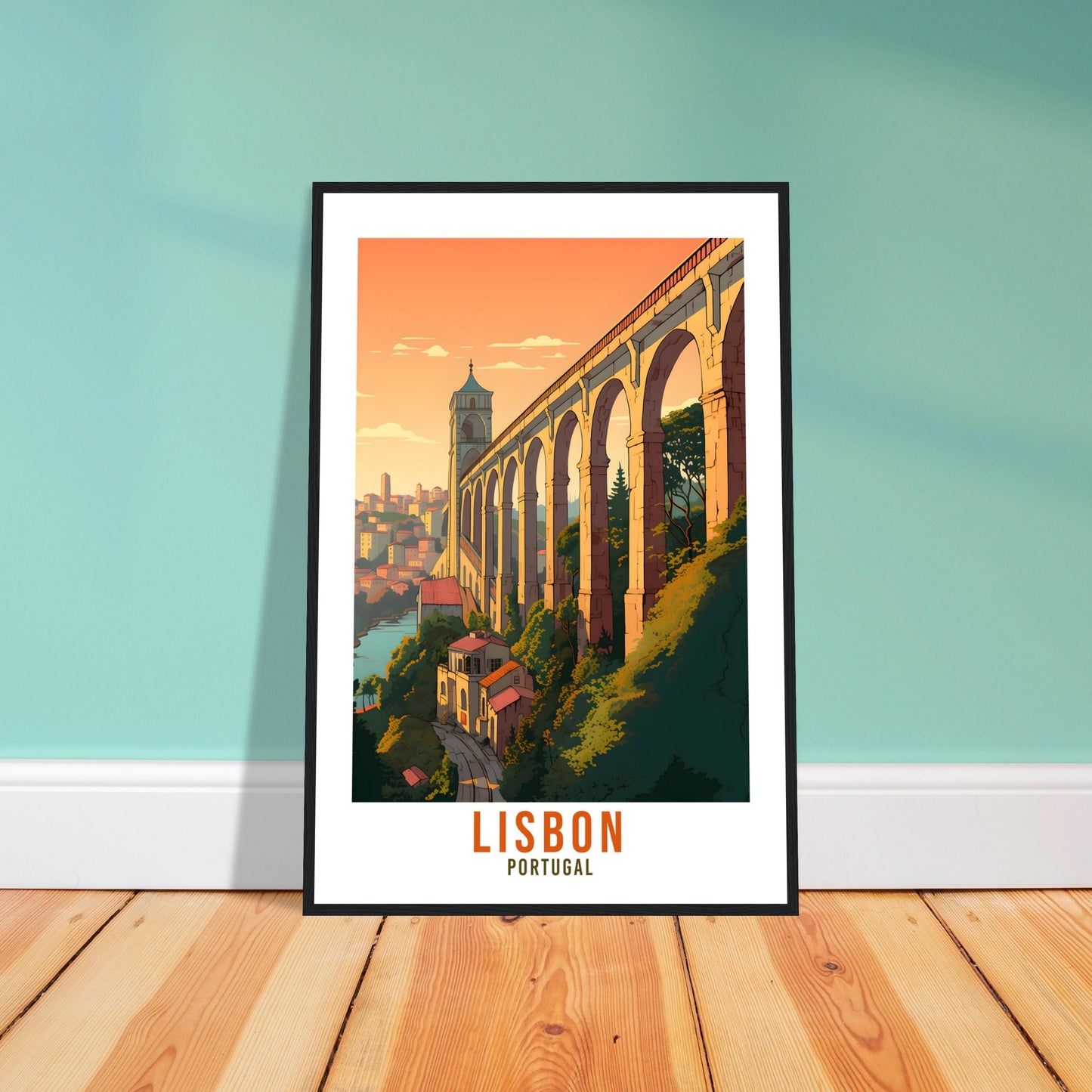 Lisbon Travel Print Wall Art Lisbon Wall Hanging Portugal Gift Lisbon Holiday Print Art Print Lisbon Travel Gift Travel Poster Lisbon City